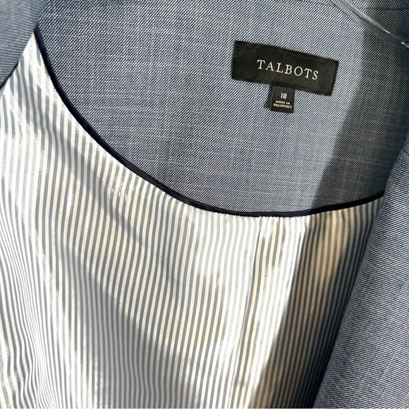 Talbots Women's Blue Linen Look Blazer in Size 18 - Picture 11 of 16